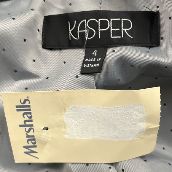 Kasper Womens Charcoal Gray Blazer Two-Button Closure Long Sleeves Sz 12 - New - Picture 8 of 10